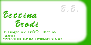 bettina brodi business card